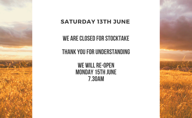 The Co-op is CLOSED for STOCKTAKE